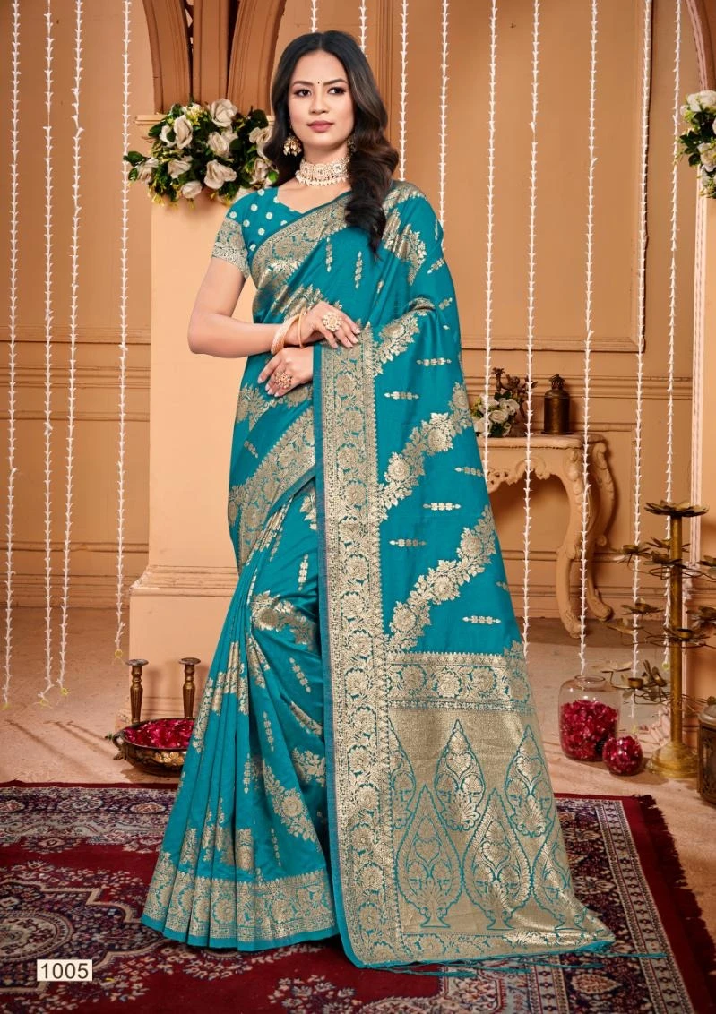 Bunawat Plazzo Silk Vol 01 Silk Wholesale Fancy Sarees Catalog — Wholesale Sarees, MPA wholesale from Surat — view 2
